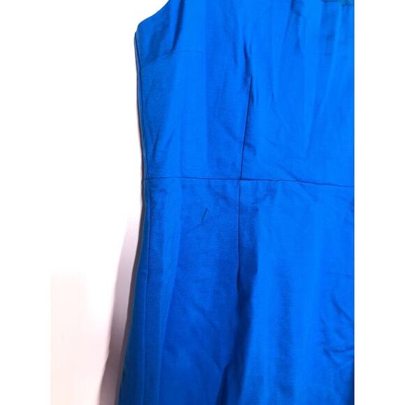 Halogen Dress Sleeveless Square Neck Knee Length Sheath Indigo Bunting Size L - Picture 5 of 8